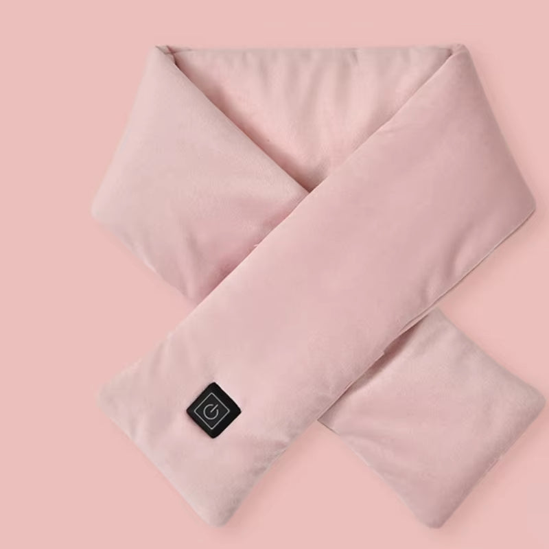 USB Rechargeable Electric Heating Scarf for Men and Women - Washable Fleece Neck Warmer with 3 Temperature Settings (Battery Not Included) Ideal for Camping