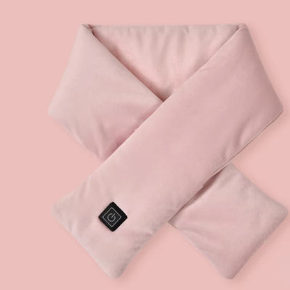 USB Rechargeable Electric Heating Scarf for Men and Women - Washable Fleece Neck Warmer with 3 Temperature Settings (Battery Not Included) Ideal for Camping