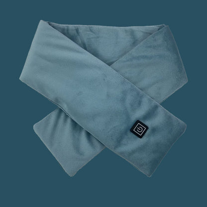 USB Rechargeable Electric Heating Scarf for Men and Women - Washable Fleece Neck Warmer with 3 Temperature Settings (Battery Not Included) Ideal for Camping